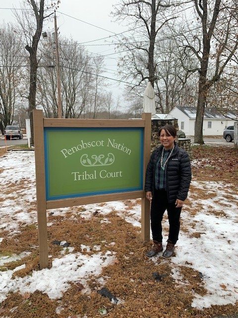 AATTAP-AIIC Staff Member Tyesha Woods at Penobscot Nation Tribal Court to participate in TAP Deployment
