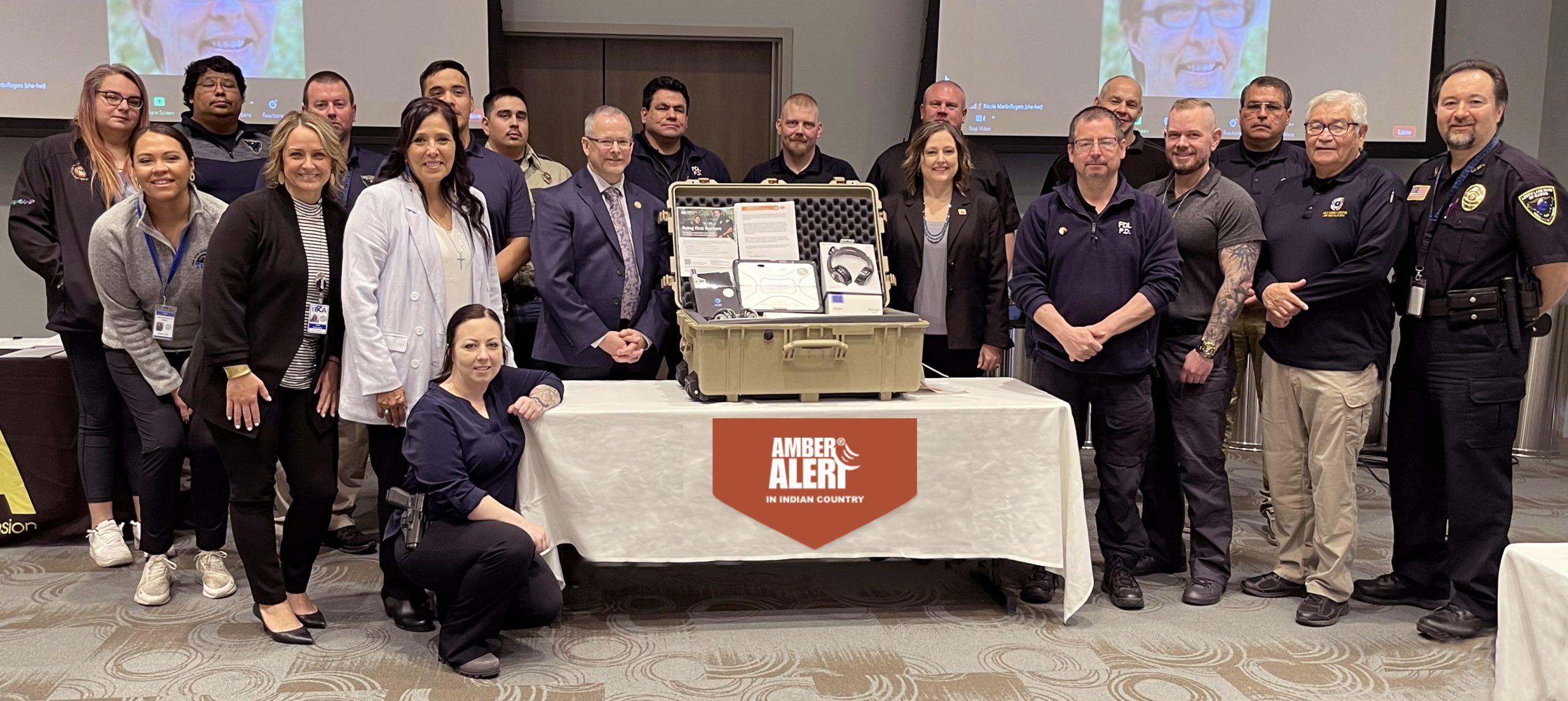 Nearly two dozen law enforcement leaders from six federally recognized Tribes in Minnesota recently met with representatives from the AMBER Alert Training and Technical Assistance Program and AMBER Alert in Indian Country initiative as well as the state’s Bureau of Criminal Apprehension and Department of Public Safety.